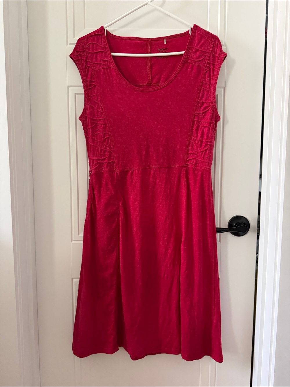 Toad & Co. Hot Pink Cap-Sleeve A-Line Dress